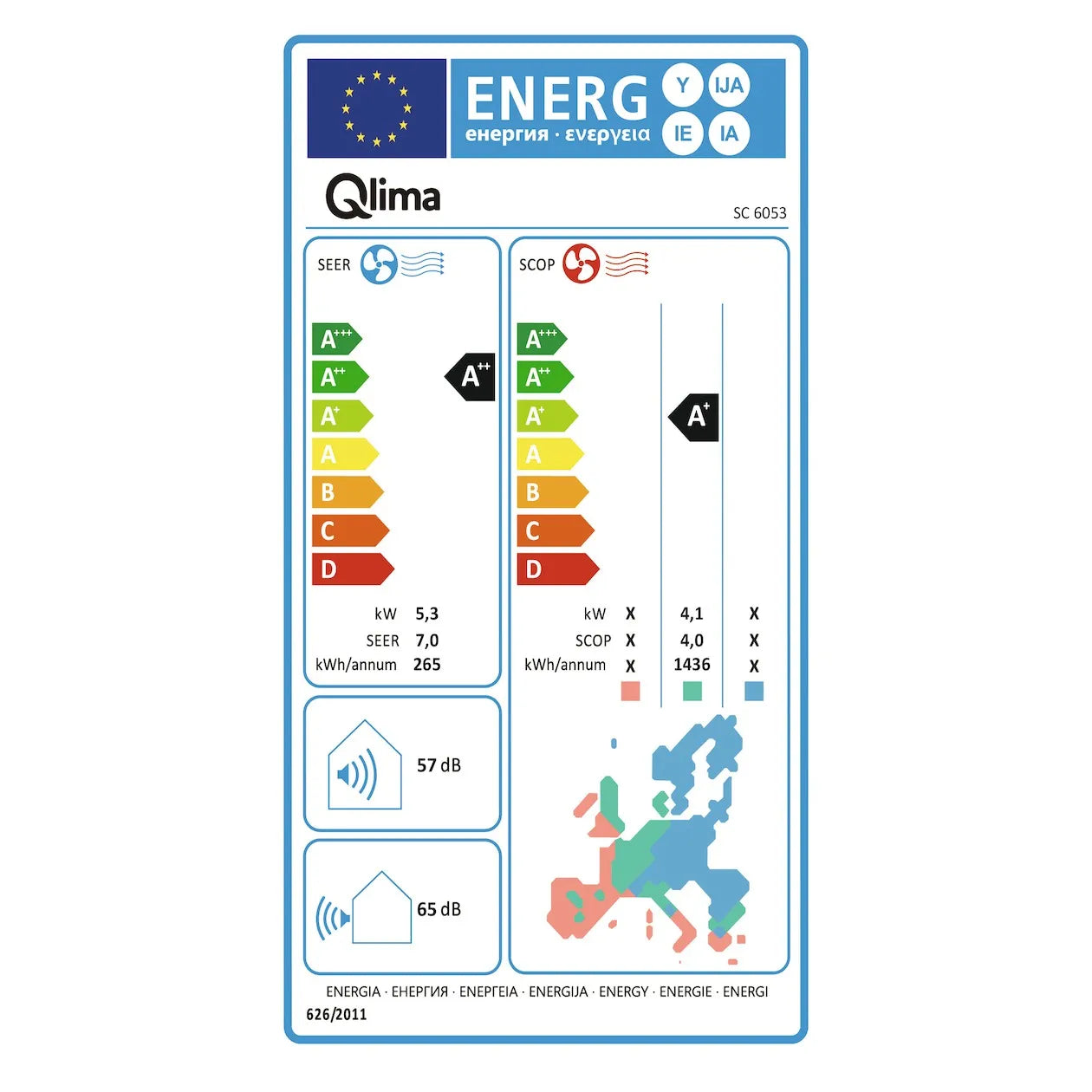 Qlima S 6053 compleet (zonder snelkoppeling)